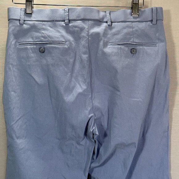 Tommy Hilfiger Pants Mens 32 TH Flex Performance Blue Pockets Tapered Leg Flat - Picture 6 of 8